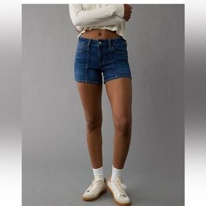 NWT AE Next Level Low Rise denim Midi Short